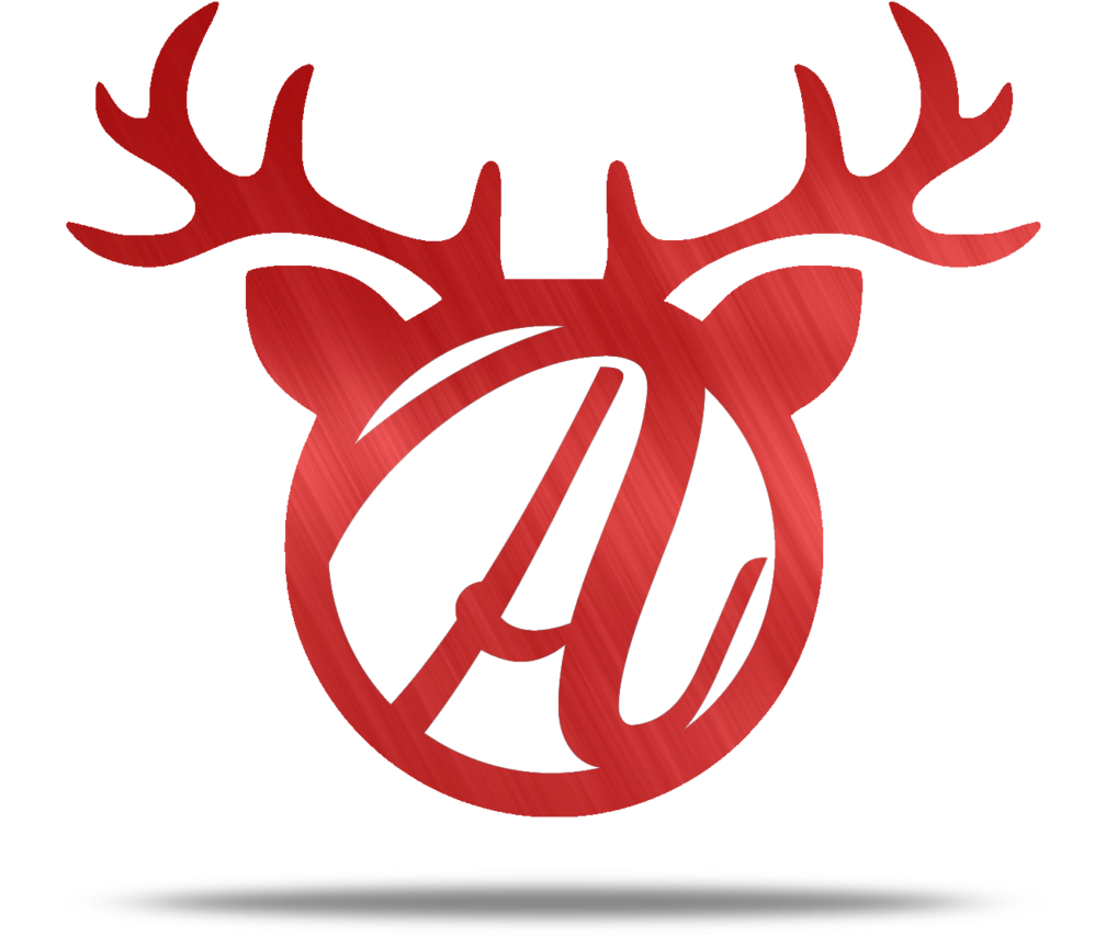 Reindeer Personalizable Metal Wall Art - Emblem Clipart (1024x1024), Png Download