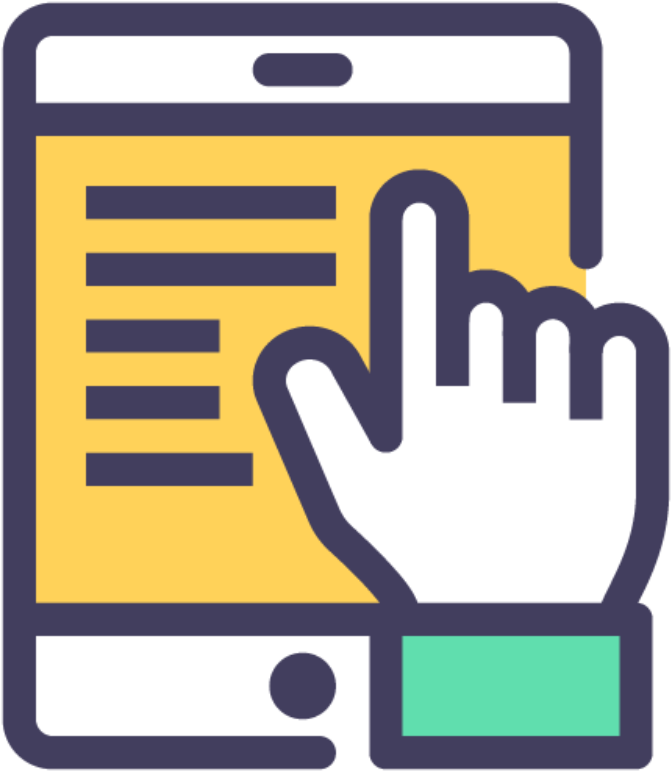 Tablet Hand Pointer Clipart (800x800), Png Download