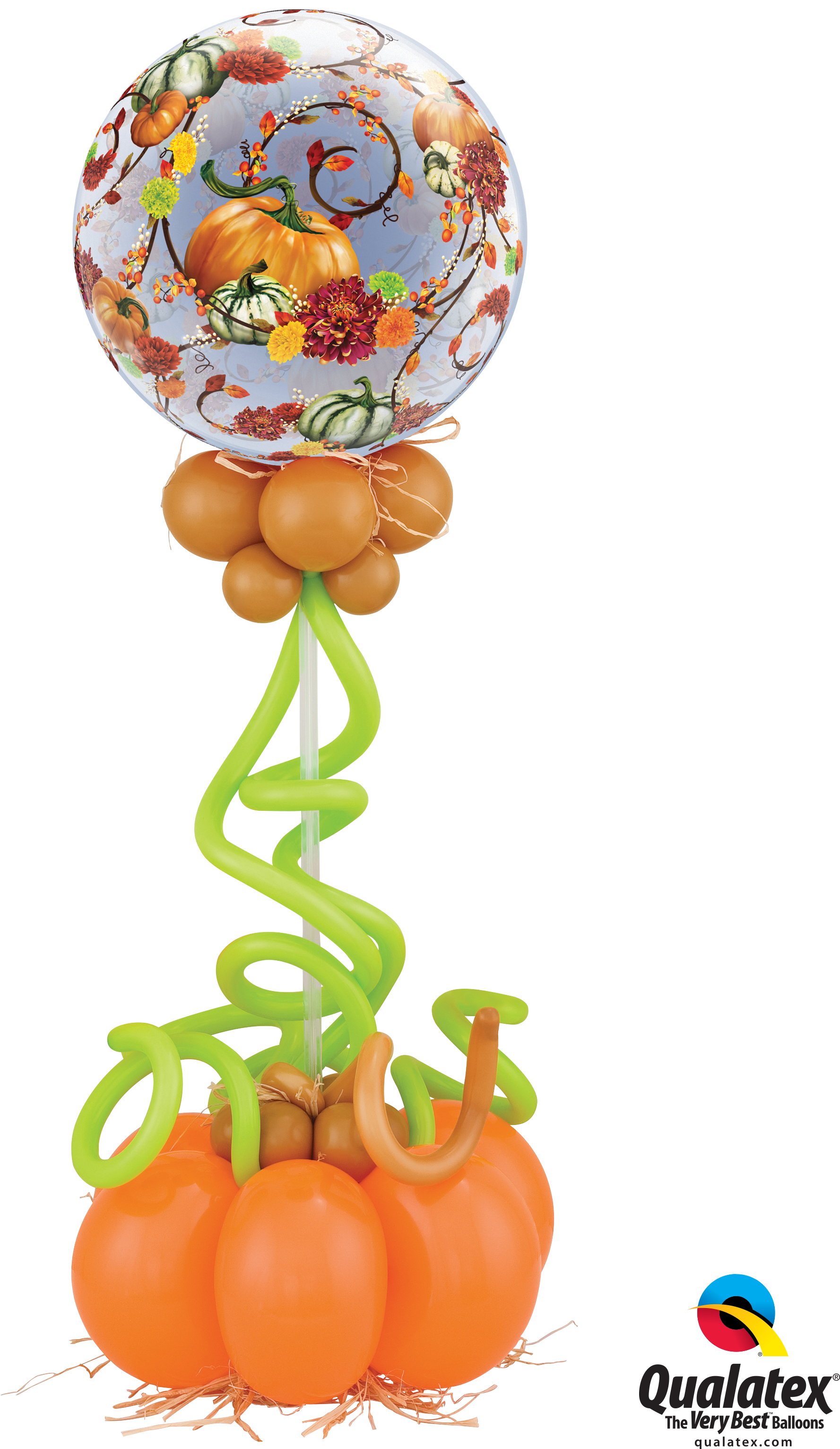 Autumn Floral Centerpiece - Balloons Centerpiece Png Clipart (3200x3200), Png Download