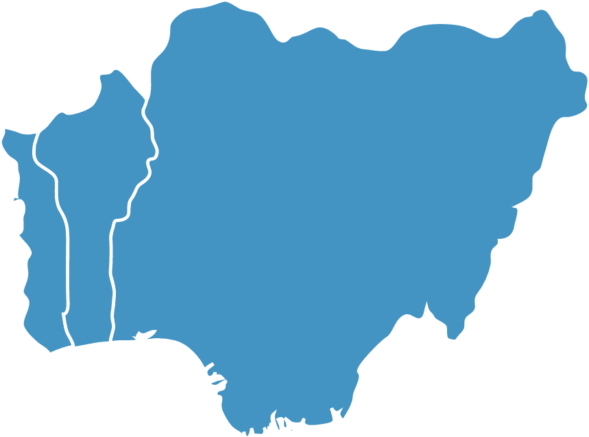 Slave Coast Map - Nigeria Karte Umriss Schwarz Clipart (859x637), Png Download