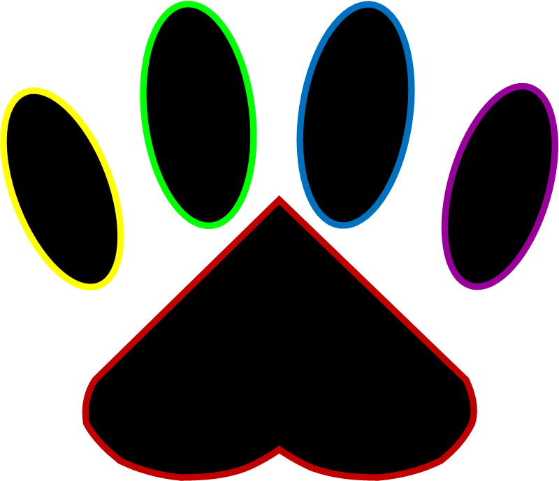 Paw With A Heart My Pet Mat - Circle Clipart (800x689), Png Download