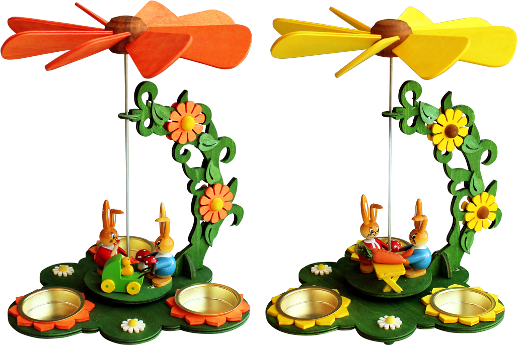 Assortment Easter Pyramid 6*75621-622 Tealight Candle - Easter Clipart (1066x876), Png Download