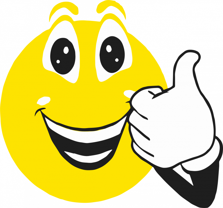 Download Smiley Face Clip Art - Thumbs Up Smiley Face Clipart - Png Download (768x716), Png Download