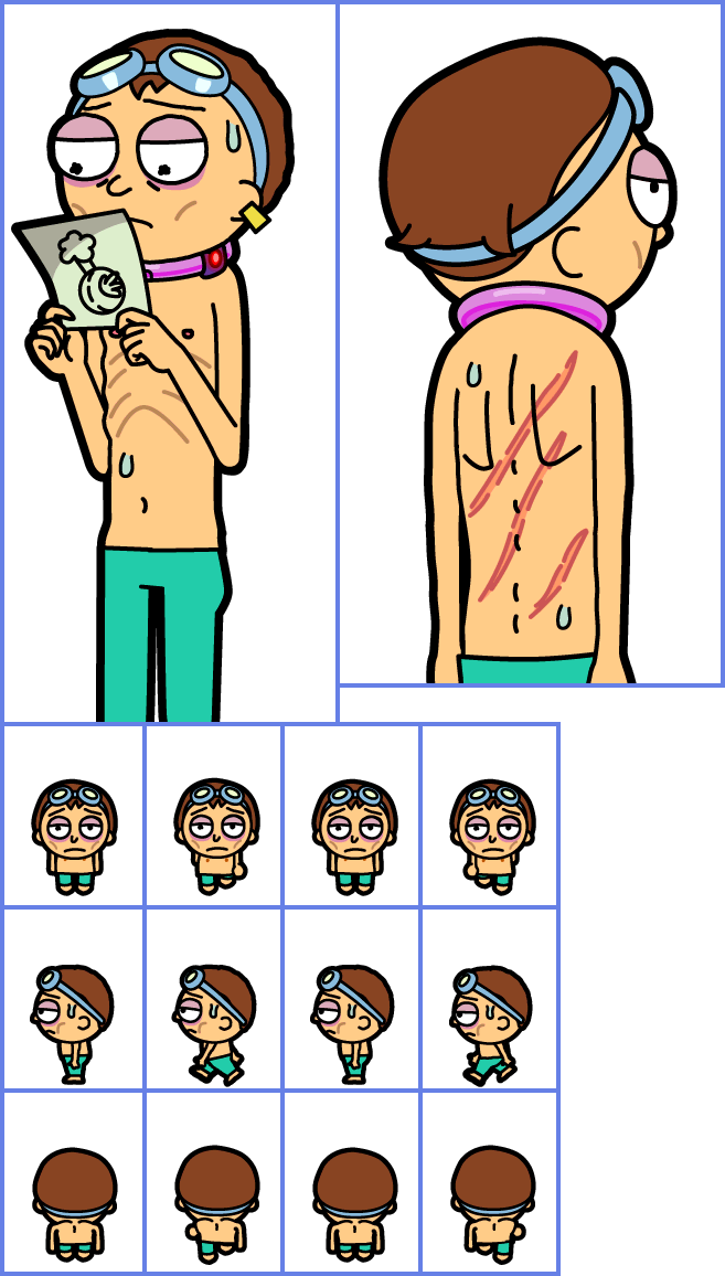 #184 Plumbus Slave Morty - Cartoon Clipart (657x1156), Png Download