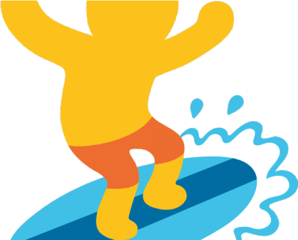 Surfing Cartoon Transparent Clipart (640x480), Png Download