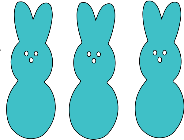 Peeps Decal - Domestic Rabbit Clipart (600x600), Png Download