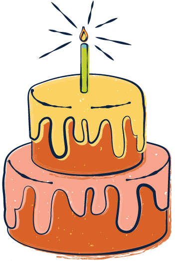 Dyb Cake - Birthday Cake Clipart (801x601), Png Download