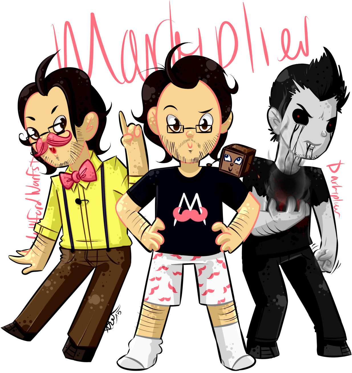 “happily Still Drawing The Youtubers I Watch Here's Cartoon Clipart