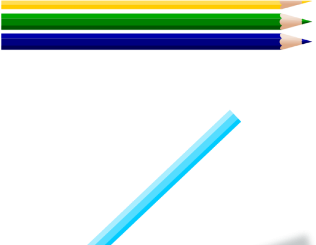 Blue Clipart Colored Pencil - Png Download (640x480), Png Download