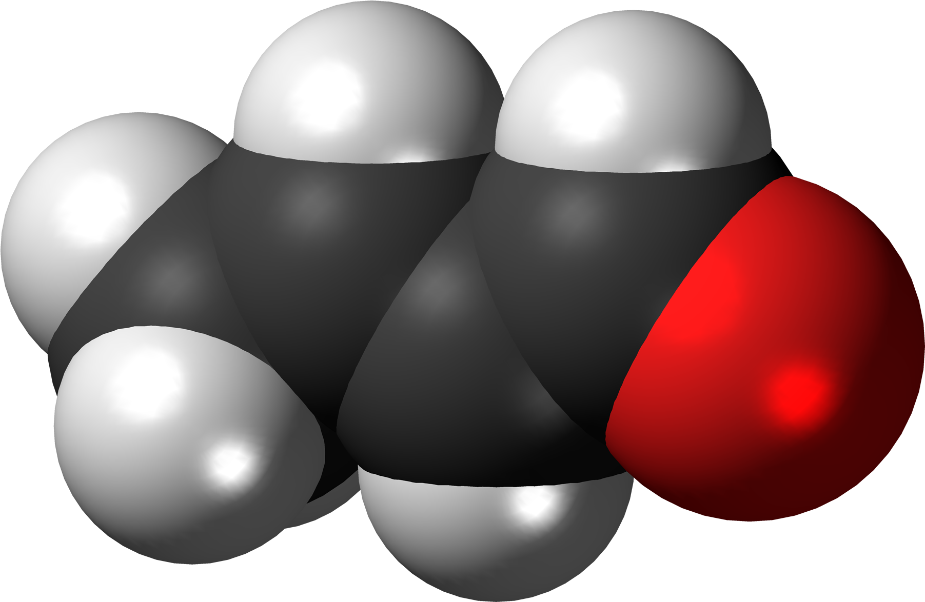 -crotonaldehyde 3d Spacefill - Illustration Clipart (2000x1371), Png Download