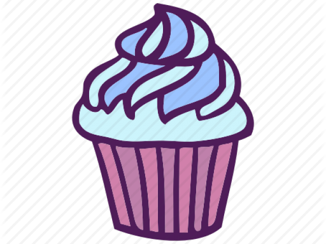 Drawn Cupcake Desert - Cupcake Clipart (640x480), Png Download