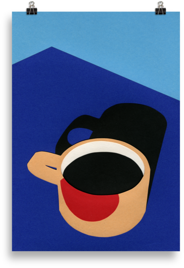 Art Print Cup Of Coffee Clipart (600x600), Png Download