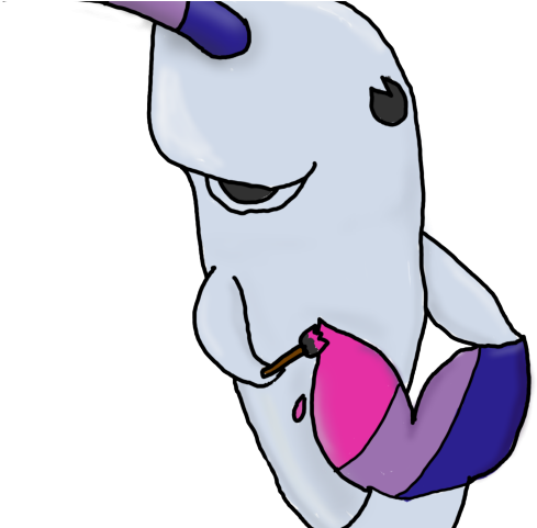 Narwhal Clipart Pastel - Cartoon - Png Download (640x480), Png Download