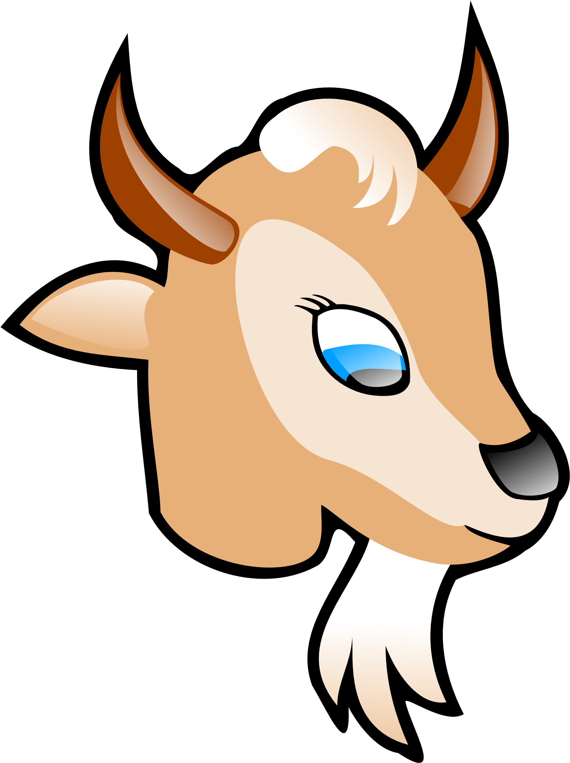 Goat A Clipart Of Taking, Test And Via - Cartoon - Png Download (2555x2555), Png Download