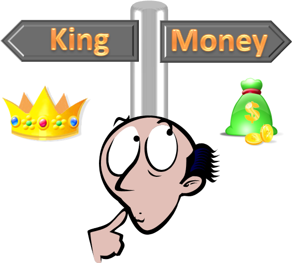 Founder's Dilemma To Be Rich Or To Be King - Thinking Cartoon Person Png Clipart (663x532), Png Download