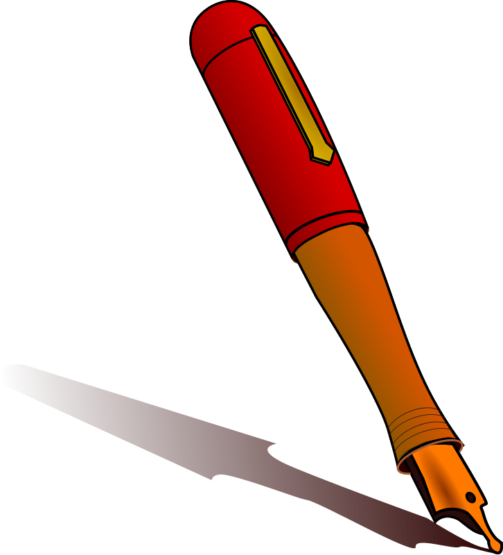 Clipart Of Fountain, Ballpen And Boligrafo - Png Download (726x800), Png Download