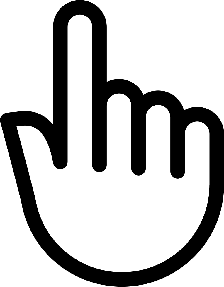 Png File - Middle Finger Outline Clipart (764x981), Png Download