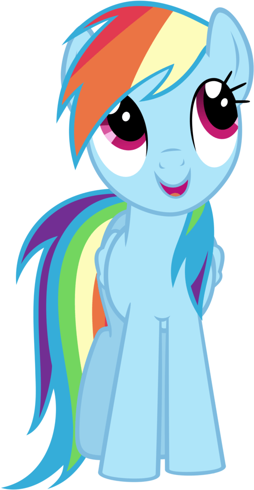 Rainbow Dash Looking Up - Little Pony Friendship Is Magic Clipart (607x1024), Png Download