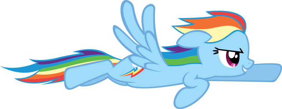 Rainbow Dash Flying Png Photos - My Little Pony Rainbow Dash Flying Fast Clipart (900x350), Png Download