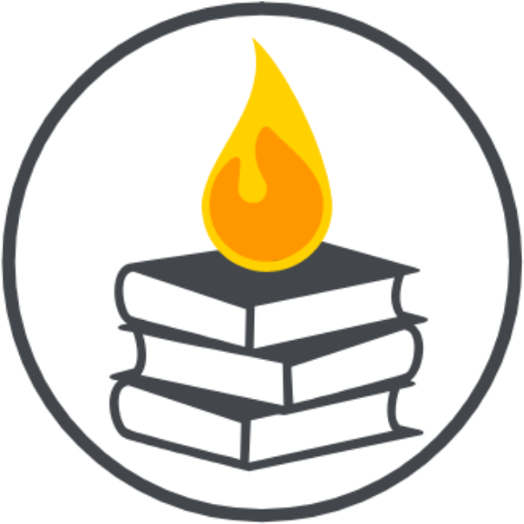 Burned By Books - Flame Clipart (600x600), Png Download