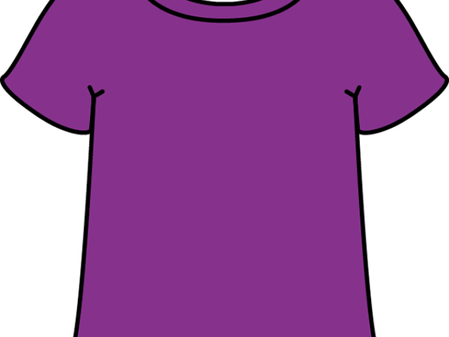 Clothes Clipart Transparent Background - Purple Shirt Clip Art - Png Download (640x480), Png Download