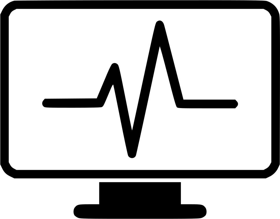 Png File Svg - Monitoring Icon Black And White Clipart (981x770), Png Download