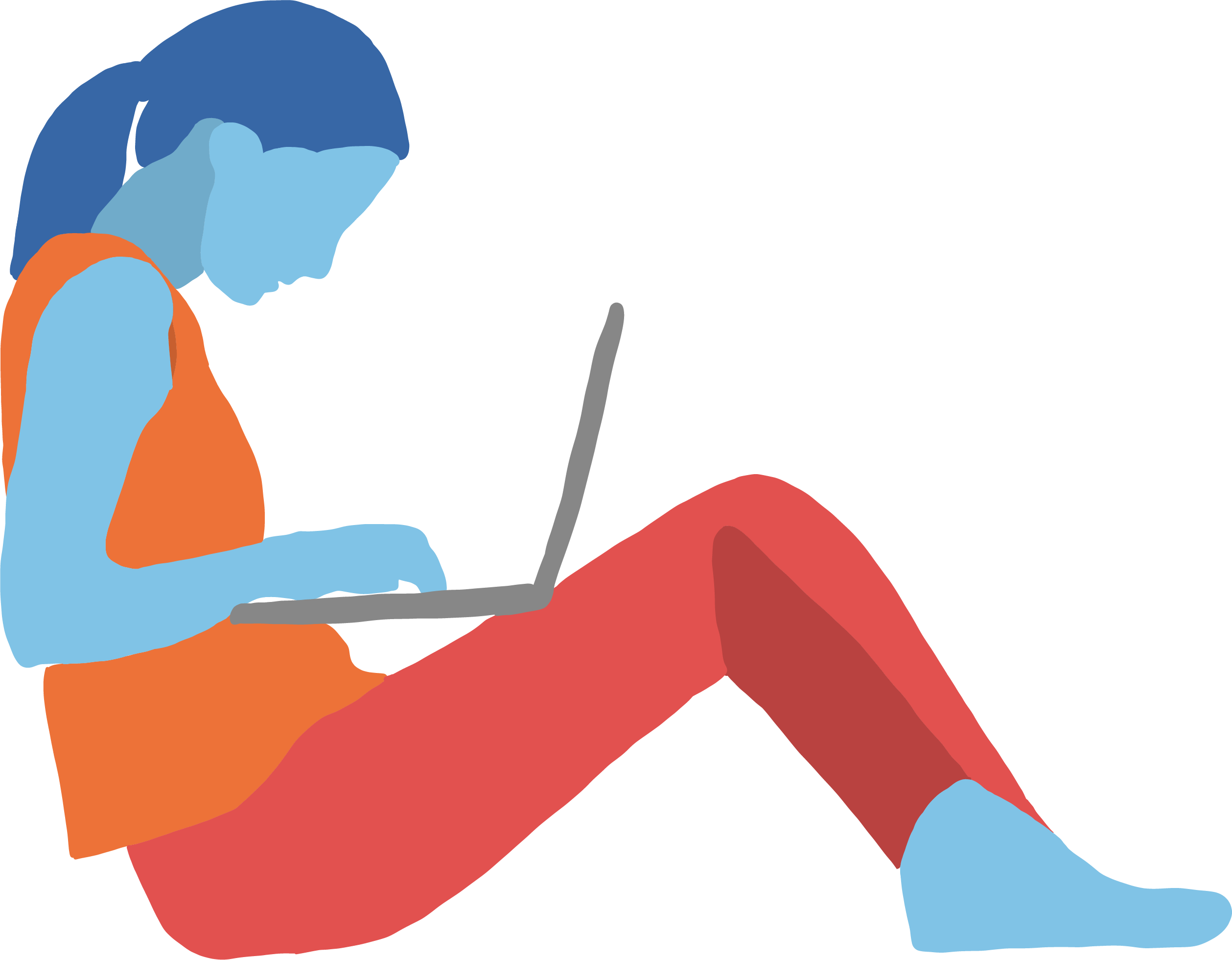 Sponsorship Faq - Sitting Clipart (2517x1960), Png Download