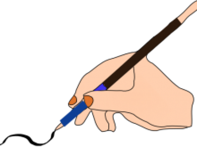 Notice Clipart Writing - Writing With A Pen Clipart - Png Download (640x480), Png Download