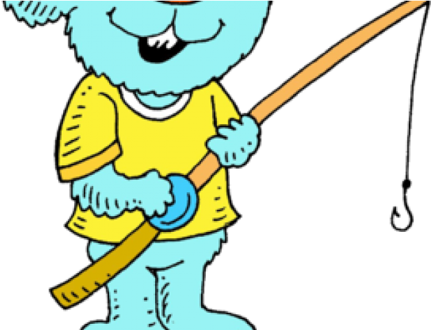 Fishing Rod Clipart Childrens - Cartoon - Png Download (640x480), Png Download