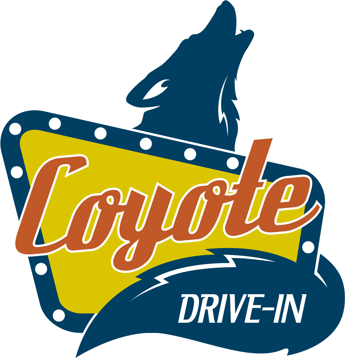 Logo Updated Colors - Coyote Drive In Logo Clipart (1555x1215), Png Download
