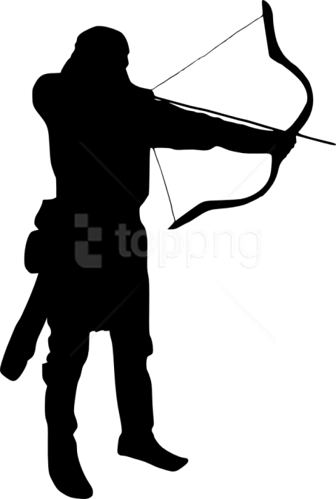 Free Png صورة ظلية آرتشر Png Images Transparent - Archery Silhouette Clipart Png (480x714), Png Download