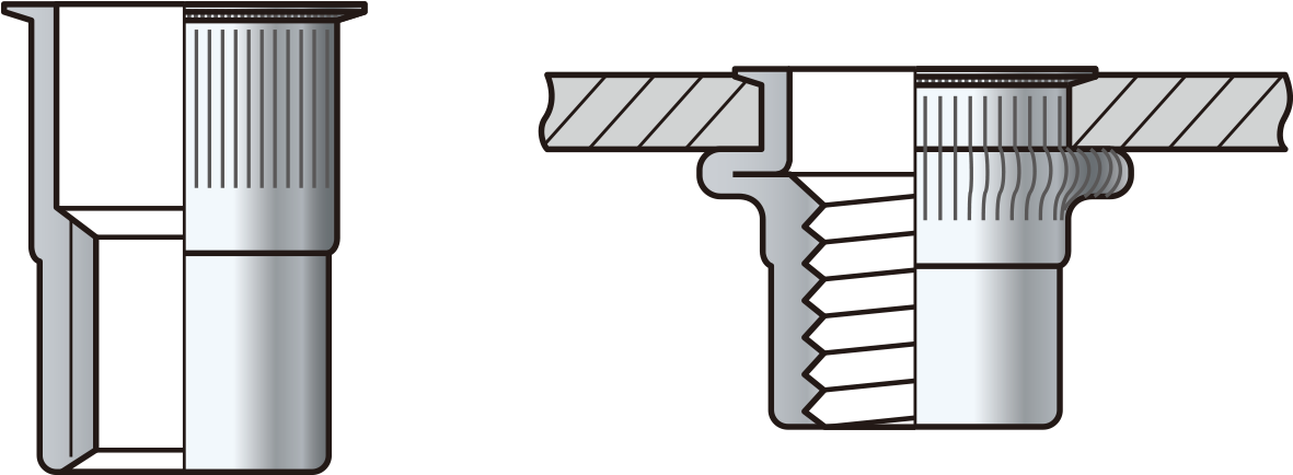 Rivet Nuts - Gun Barrel Clipart (1200x460), Png Download