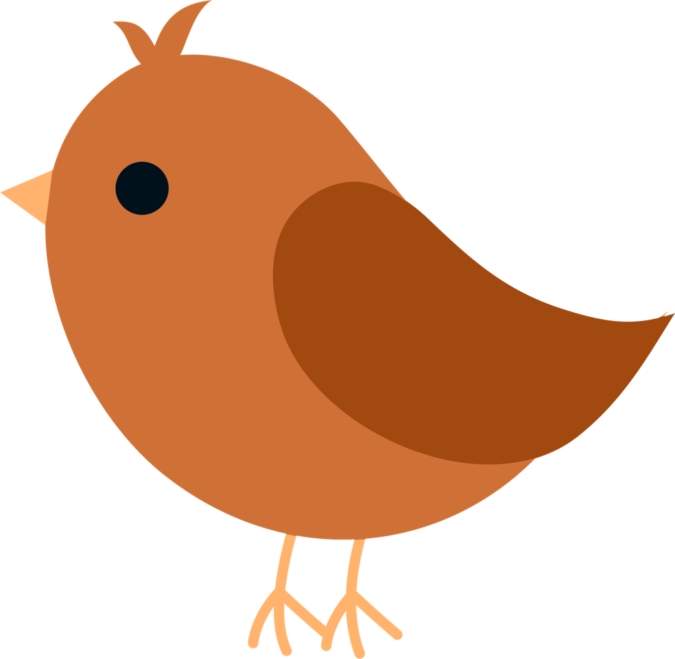 Orange Cartoon Bird Clipart (984x961), Png Download