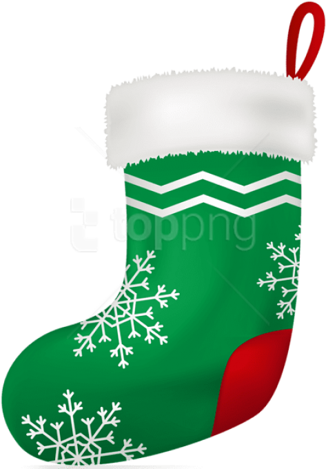 Christmas Green Stocking Png - Blue Christmas Stocking Clipart Transparent Png (480x683), Png Download