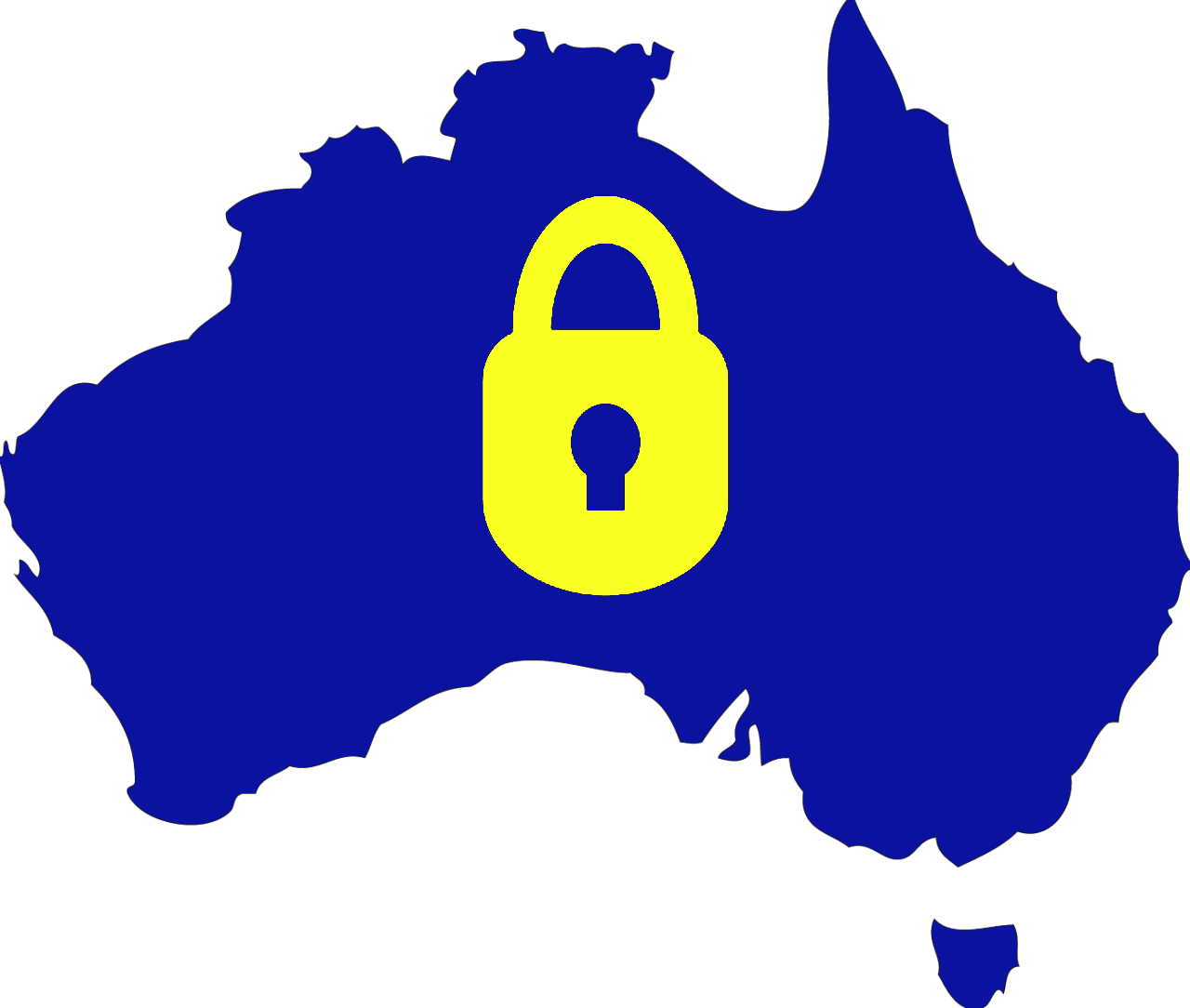 Australia Locked Clipart (1280x1084), Png Download