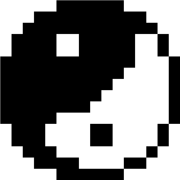 Yen N Yang - Pixel Yin Yang Clipart (1184x1184), Png Download