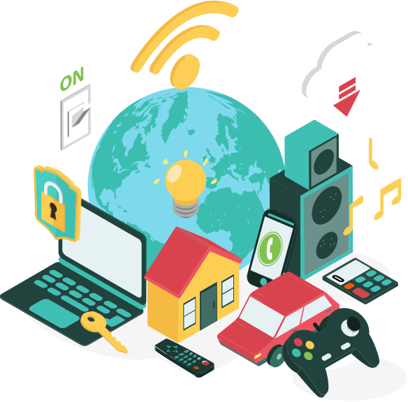 Remember The Days When Important Information Took Between - Internet Of Things Clipart (584x576), Png Download