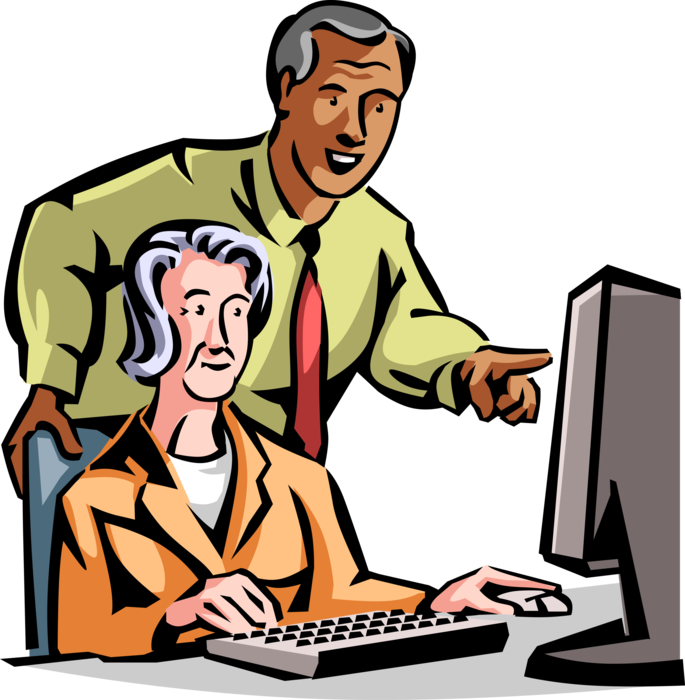 Vector Illustration Of Retired Elderly Senior Citizen Clipart (685x700), Png Download