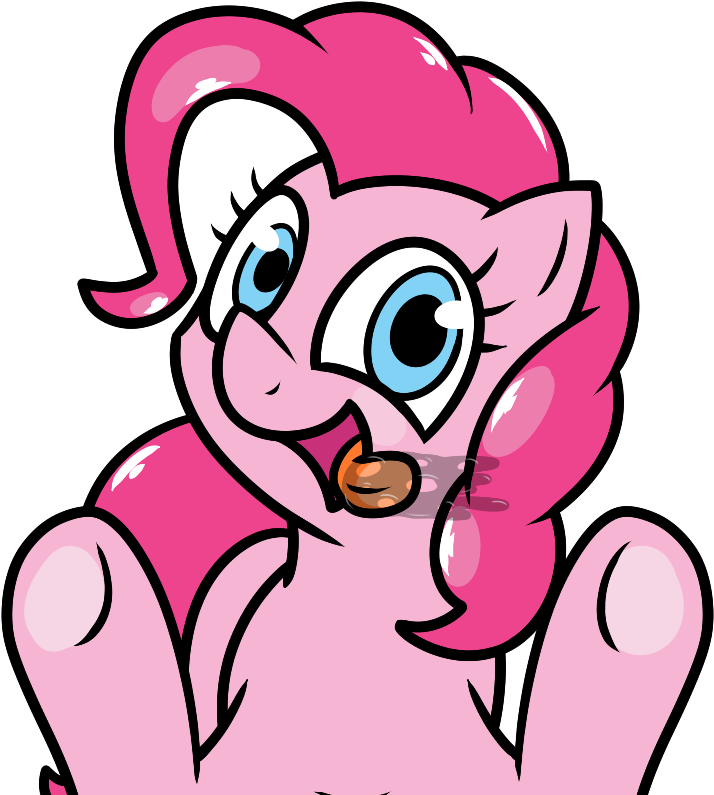 Pokefound, Licking, Pinkie Pie, Pony, Safe, Simple - Cartoon Clipart (1000x800), Png Download