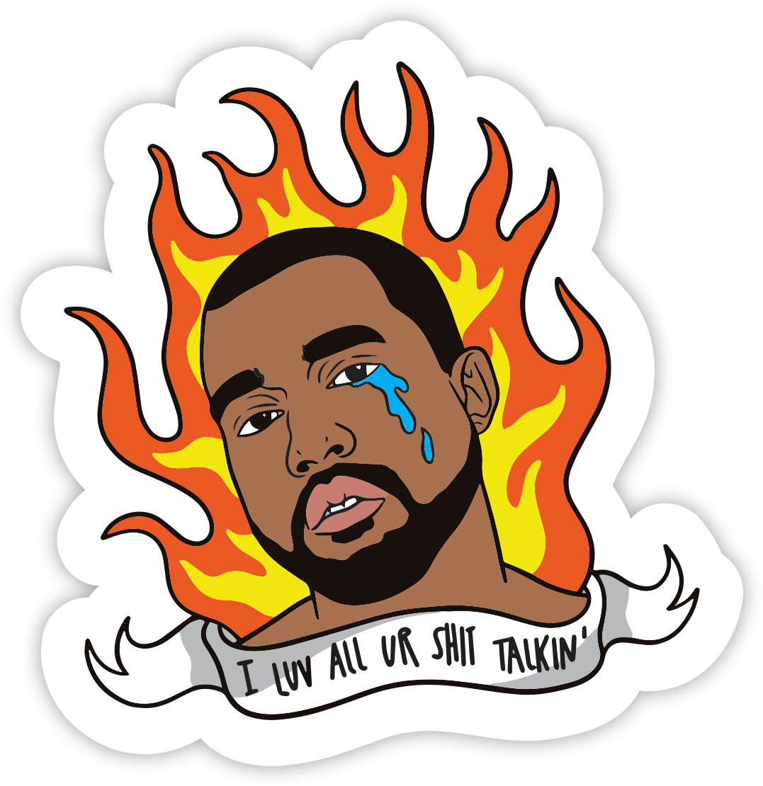 I Love All Ur Shit Talkin' Sticker Clipart (1200x1200), Png Download