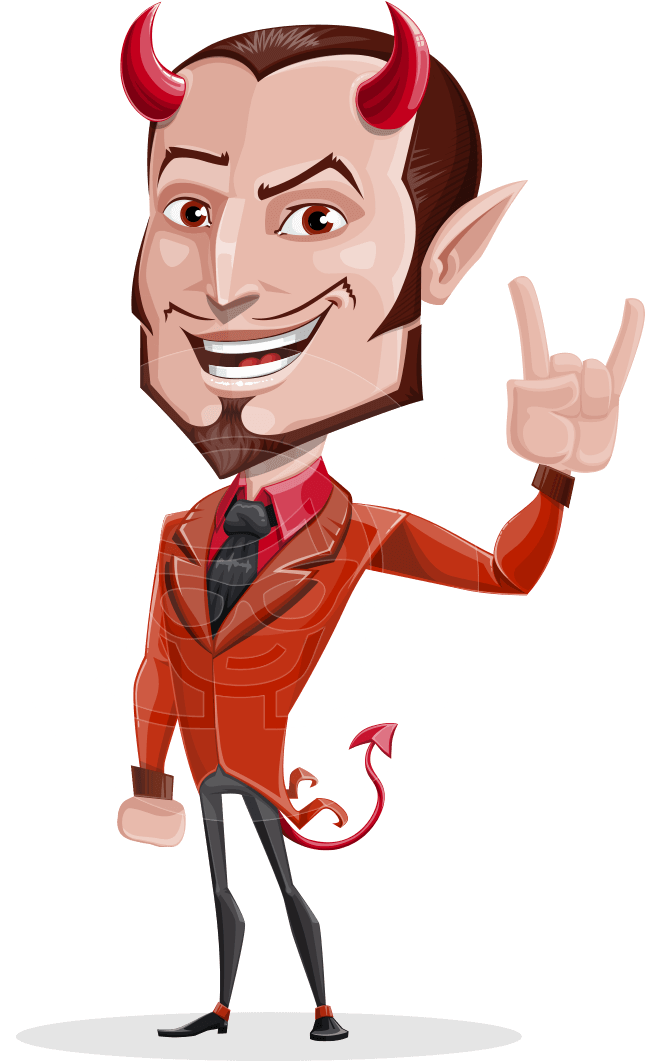 Devil With Horns Cartoon Vector Character Aka Stanley - Stylish Devil Clipart (957x1060), Png Download