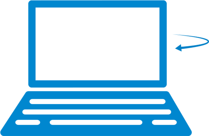 To Revert, Simply Spin The Screen Back Around Again, Clipart (768x432), Png Download