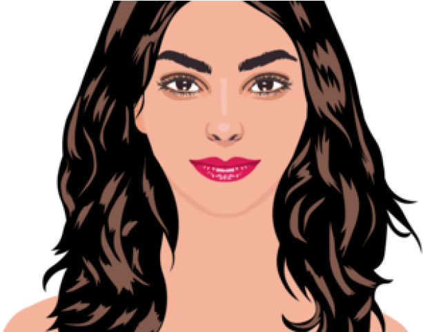 Hairstyles Clipart Spiked Hair - Brown Haired Woman - Png Download (640x480), Png Download