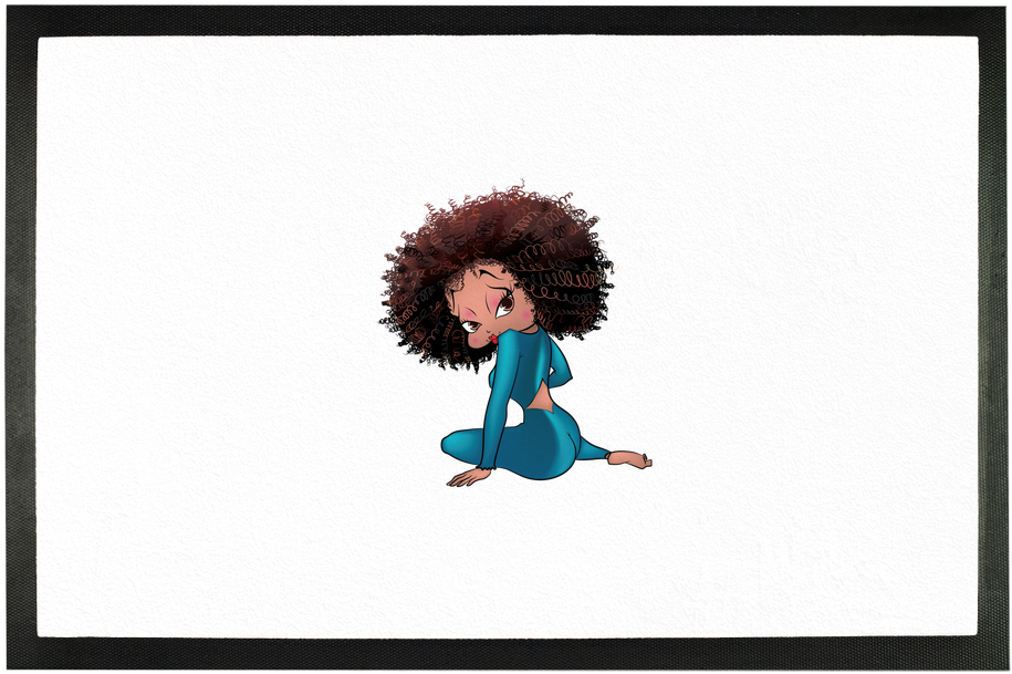 Sitting Betty Light Doormat - Cartoon Clipart (1024x1024), Png Download