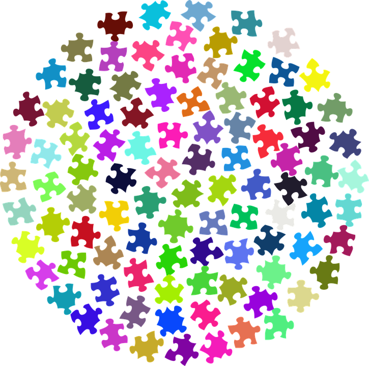Jigsaw, Puzzle, Pieces, Abstract, Art, Colorful - Puzzle Pieces Clip Art - Png Download (725x720), Png Download