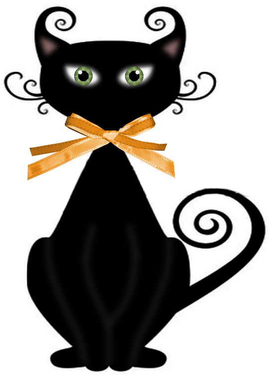 Halloween Clipart, Black Cats, Witches, Art Work, Clip - Gato De Bruxa - Png Download (556x800), Png Download