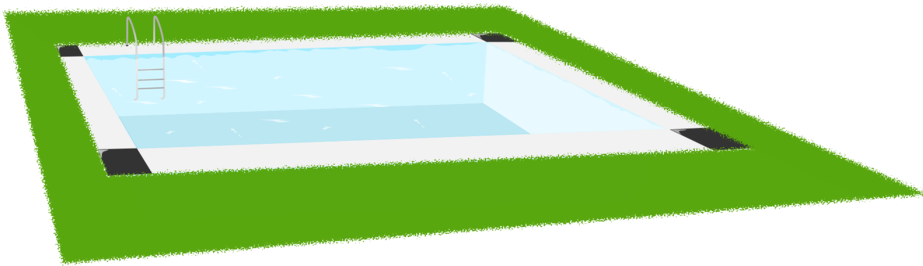 Pool-piscina - Rumput Hijau Kolam Renang Clipart (958x672), Png Download