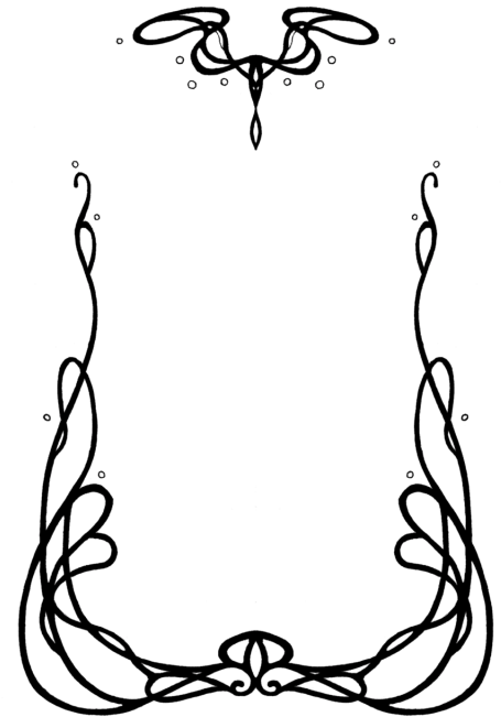 Free Png Art Nouveau Frame Png Image With Transparent - Art Nouveau Border Designs Clipart (480x661), Png Download