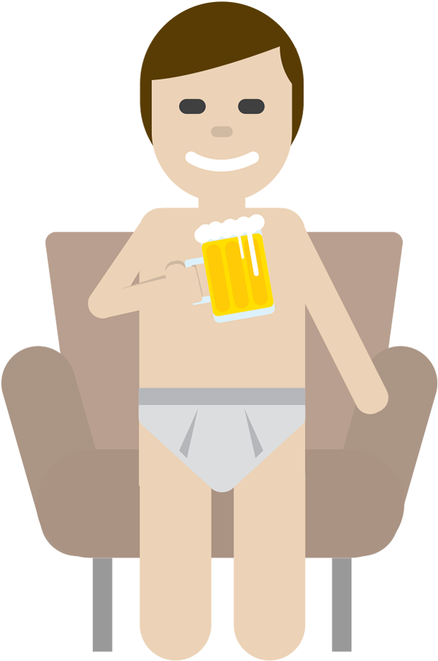 Emoji - Kalsarikännit - Pantsdrunk Finnish Clipart (1000x1000), Png Download