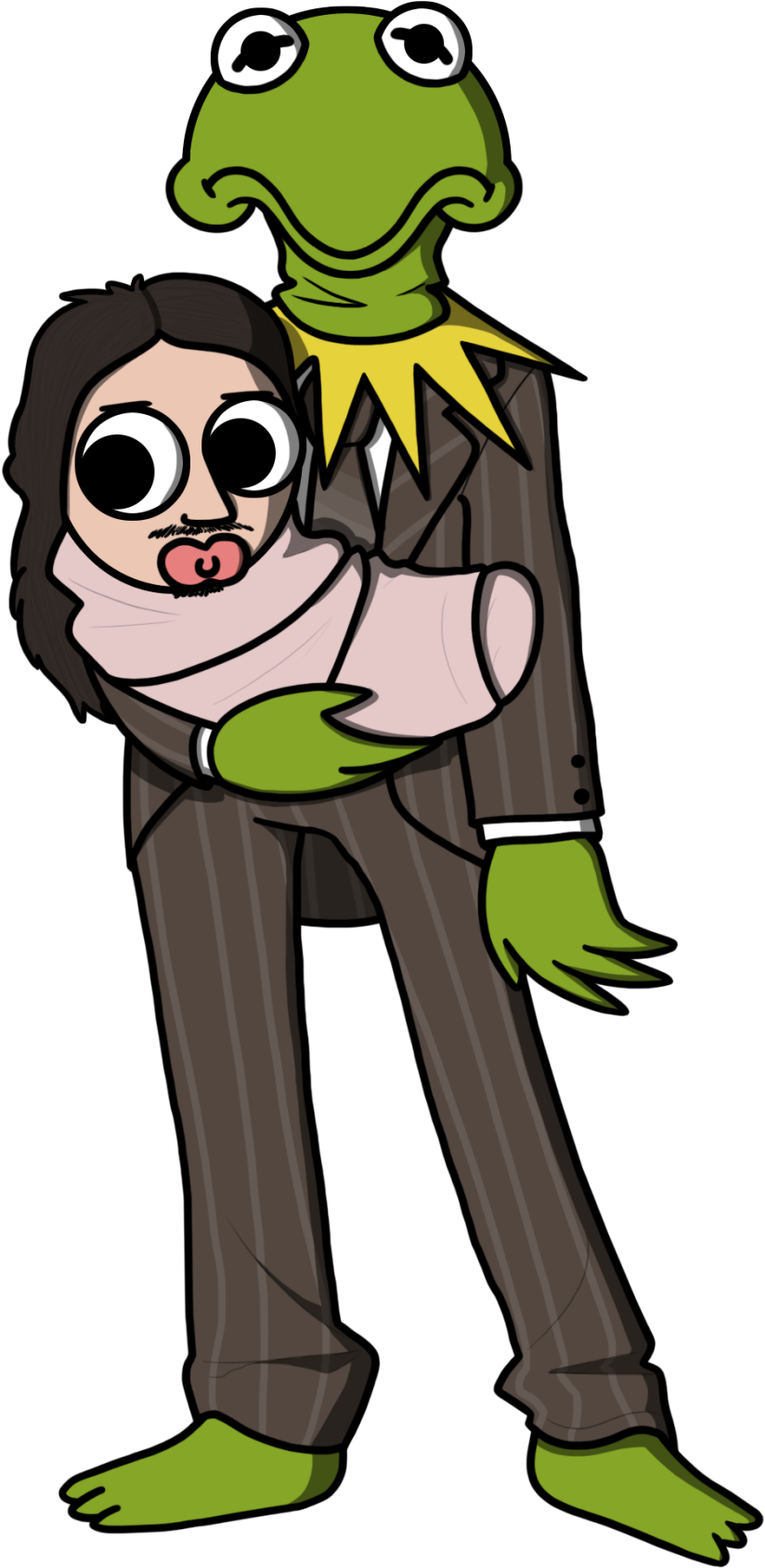 Baby Joel And Papa Kermit - Vinesauce Joel And Kermit Clipart (1149x1920), Png Download